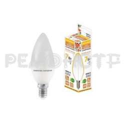 Лампа светодиодная WFС37-7 Вт-230 В-4000 К–E14 свеча на ветру Народная 