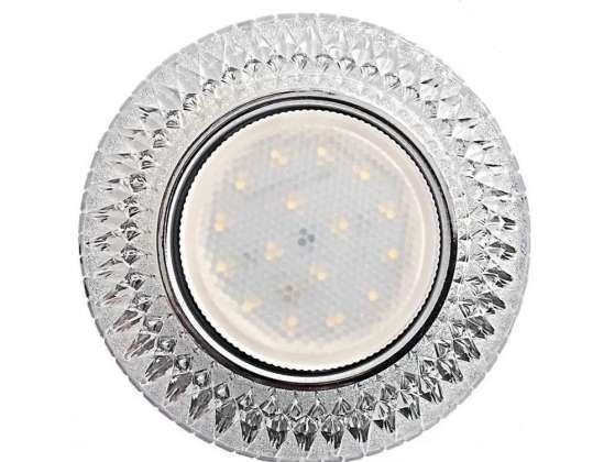 Светильник потолочный встраиваемый GX53 DECOR  А прозрачный/хром Спутник