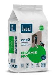Клей усиленный для плитки и керамогранита Bergauf Keramik Pro 5кг