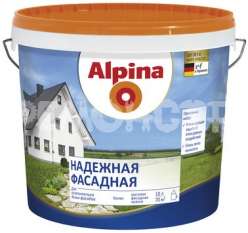 Краска фасадная Alpina надежная белая 10л