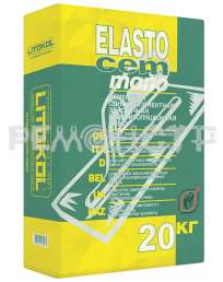 Однокомпонентная эластичная гидроизоляция ELASTOCEM MONO серый 20кг