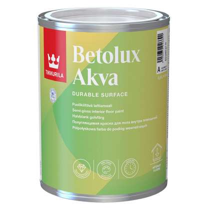 Краска акрилово-полиуретановая для пола Tikkurila Betolux Akva База А 0,9л