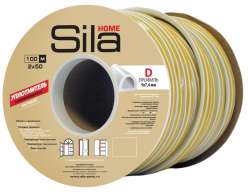 Уплотнитель D100 Sila Home серый 9х7,4мм 100м