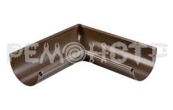 Угол желоба  90 градусов внутренний 125/90мм RAL 8017 коричневый шоколад металл 