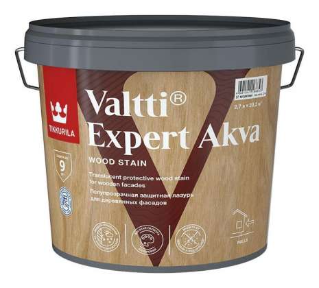Декоративно-защитная лазурь Tikkurila Valtti Expert Akva тик 2,7л
