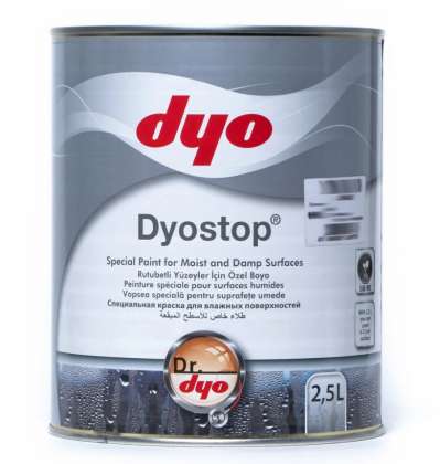Краска для влажных поверхностей Dyostop DYO белая 2,5л